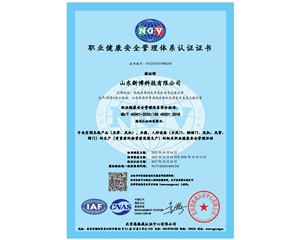 職業(yè)健康安全管理體系認(rèn)證證書(shū)